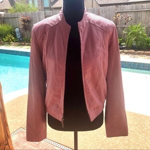 Preston & York | soft pink leather jacket